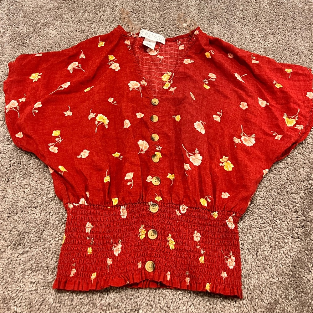 Floral Smock Blouse